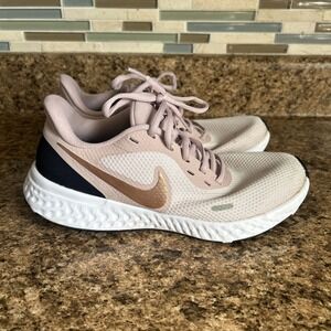 Nike Womens Revolution 5 BQ3207-600 Pink Running Shoes Sneakers Size 8